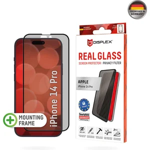 Protection d'écran - DISPLEX - iPhone 14 Pro - Verre trempé - Résistant aux rayures - Installation facile pas cher