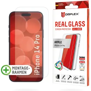 Displex Real Glass, 2D Panzerglas + Handyhülle (1 pièce(s), Apple iPhone 14 Pro), Téléphone portable : film de protection, Transparent pas cher