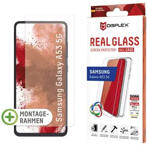 Displex Real Glass Screenprotector + Back Cover met Applicator voor Samsung Galaxy A53 - Transparant pas cher