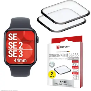 Displex Full Cover Schutzfolie, Full Cover Watch Glass, Doppelpack, Montre connectée : accessoires, Transparent pas cher