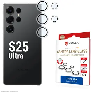 Displex Premium Camera Lens Glass, Kamera Schutzglas, Einzelringe (1 pièce(s), Samsung Galaxy S25 Ultra), Téléphone portable : film de protection, Transparent pas cher