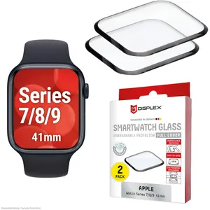 Displex Full Cover Schutzfolie, Full Cover Watch Glass, Doppelpack, Montre connectée : accessoires, Transparent pas cher