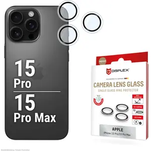Displex Premium Camera Lens Glass, Kamera Schutzglas, Einzelringe (1 pièce(s), Apple iPhone 15 Pro, Apple iPhone 15 Pro Max), Téléphone portable : film de protection, Transparent pas cher