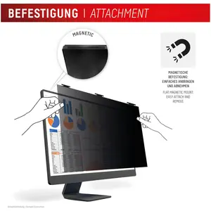 Displex Privacy Safe, Desktop Monitor Blickschutzfilter (24", 16 : 10), Film de protection pour moniteur pas cher