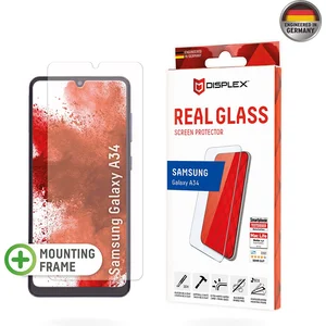 Displex Real Glass Premium Screenprotector met Applicator voor Samsung Galaxy A34 - Transparant pas cher