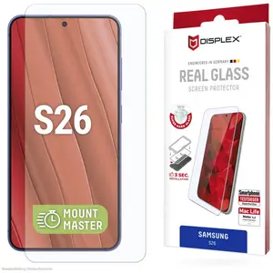 Displex Real Glass, 2D Panzerglas, MountMaster (1 pcs, Samsung Galaxy S26), Téléphone portable : film de protection, Transparent pas cher