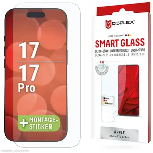 Displex Smart Glass, Displayschutzfolie (1 pièce(s), Apple iPhone 17), Téléphone portable : film de protection, Transparent pas cher