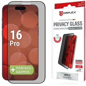 Displex Screenprotector Privacy Glass Full Cover voor de iPhone 16 Pro pas cher