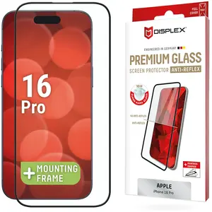 Displex Screenprotector Real Glass Full Cover voor de iPhone 16 Pro pas cher