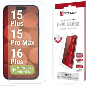 Displex Real Glass, 2D Panzerglas (1 pièce(s), Apple iPhone 16 Plus, Apple iPhone 15 Plus, Apple iPhone 15 Pro Max), Téléphone portable : film de protection, Transparent pas cher
