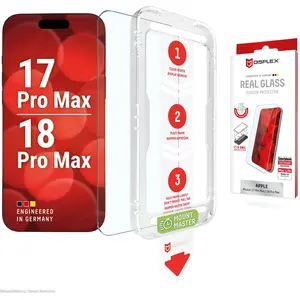 Displex Verre véritable mm (1 pcs, Apple iPhone 17 Pro Max), Téléphone portable : film de protection, Transparent pas cher