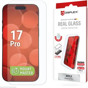 Displex Real Glass MountMaster (Apple iPhone 17 Pro), Téléphone portable : film de protection, Transparent pas cher