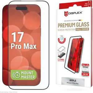 Displex Premium Glass MountMaster (Apple iPhone 17 Pro Max), Téléphone portable : film de protection, Noir, Transparent pas cher