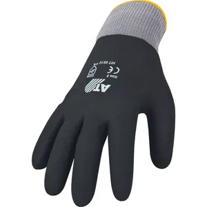 ASATEX Gant Hit Flex v Taille 10 noir tissu porteur 3 fils gris avec m... pas cher