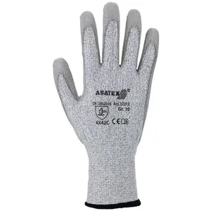 ASATEX Gant de protection contre les coupures taille 10 gris/gris en 388 catégorie epi ii HDPE/nylon/élasth./fibre verre ac pu pas cher