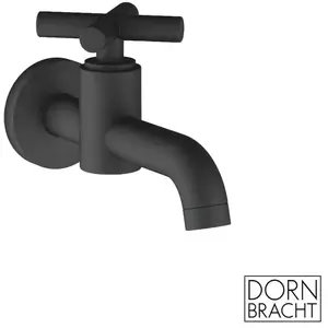 Dornbracht Tara. tapkraan sprong 140 mm, met kruisgreep, mat zwart pas cher