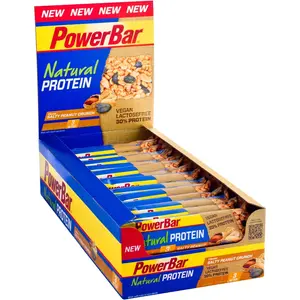 POWERBAR Lot de 24 barres de céréales Natural Protein - Cacahouète croquante salée - 40 g pas cher