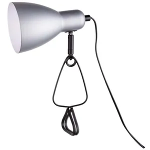 NAVE Lampe de table pince NÄVE 3194959, 18W, E14, argent pas cher