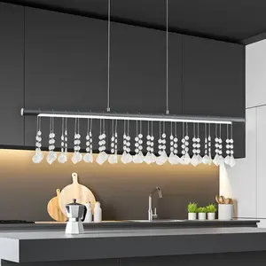 Näve, Suspension, Suspension LED Nobilis l : ca. 100 cm - gris (2152 lm) pas cher
