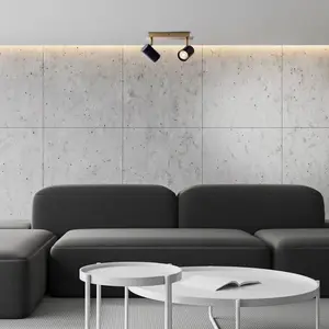 Näve Plafonnier spot lumière de salon spot GU10 orientable noir or pas cher