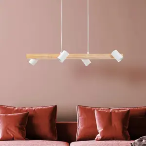 Näve, Suspension, Suspension 4 lampes FRIDA blanc L : 80 cm (GU10)