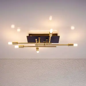 Näve, Applique + plafonnier, Plafonnier LED ANCONA avec rétroéclairage L : 45,1 cm (781 lm, G9) pas cher