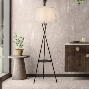 Staande lamp Vloerlamp "Tora" met geïntegreerd tafeltje Diameter 51cm ... pas cher
