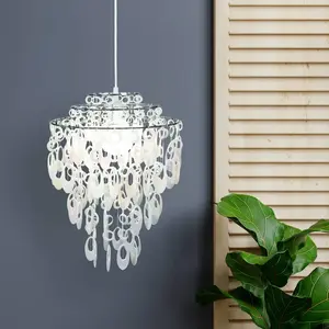 Näve, Suspension, Abat-jour 320 mm Fancy nacré sans douille + support pas cher