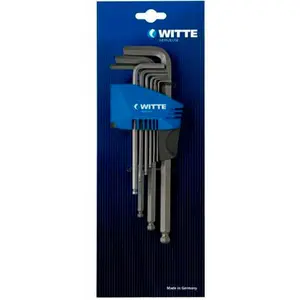Inbussleutelset kogel 1.5-10mm (9dlg) Witte pas cher