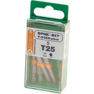 Comparateur de prix : SPAX Embout vissage TSTAR+ T25 50mm 5 pièces 5000009183259