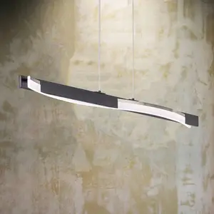 Fischer & Honsel Bridge - Hanglamp - 18W LED - 2700 lumen - lengte 95cm - 3000K - Dimbaar in 3 stappen - Zwart pas cher