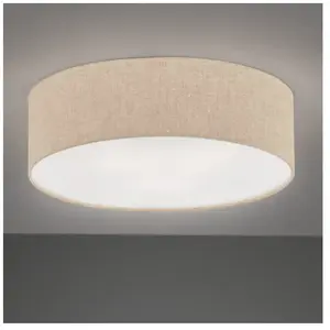 Fischer & Honsel - Plafondlamp Thor - 3x E14 max. 40 W (excl.) - Ø 40cm - Zand Linnen