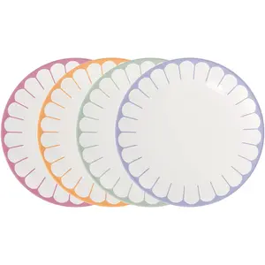 Speiseteller-Set Fleur Couleur ø 26,6 cm Set van 4
