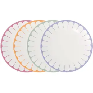Frühstücksteller Fleur Couleur ø 21,2 cm Set van 4