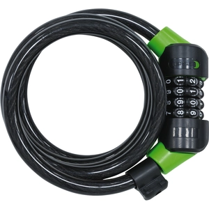 Antivol câble ABUS Citadel CC 180/12/C/B - Noir/Vert - Vélo Loisir - Acier pas cher