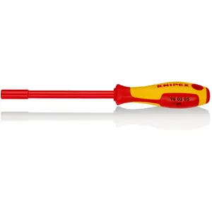 Knipex 98 03 05 Clé à douilles avec poignée de tournevis isolées par gaines bi-matière, certifiées vde brunie 230 mm pas cher