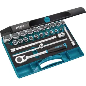 Hazet - Doppenassortiment met ratel 1/2 " 25-delig