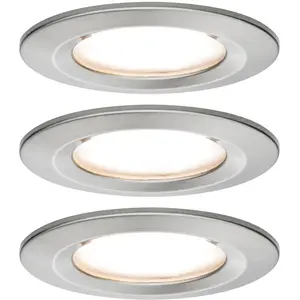 Paulmann Coin Slim LED Inbouwspots - 3 stuks - Dimbaar - IJzer/Zilver pas cher
