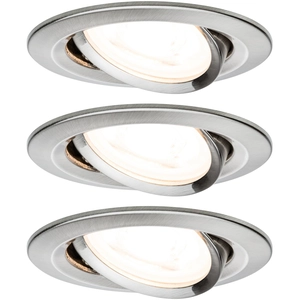 Paulmann Nova - GU10 - 3 bulb(s) - LED - 19.5 W - 460 lm - Metallic pas cher