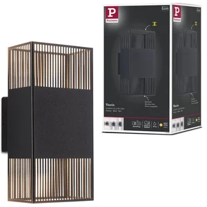 Paulmann Ap Tharin Ip44 Led 3000k 2x 3,7w Noir 230v Métal