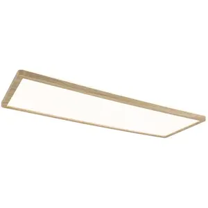 Paulmann 71031 panneau LED Atria Shine plafonnier + Backlight carré IP44 22W 2300lm 580x200mm Esthétique bois plastique 3000K Blc chaud luminaire bain pas cher