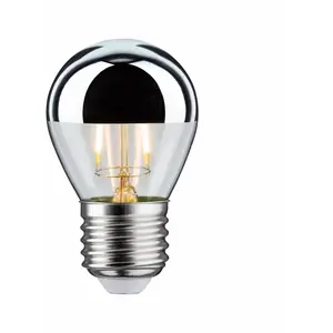 Comparateur de prix : Ampoule LED sphérique calotte réflectrice Paulmann E27 - calotte argentée - 2,6W/230V