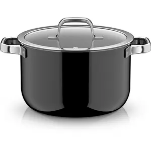 WMF Fusiontec Mineral Pro, Kochtopf mit Deckel, 24 cm, Black, Poêle + ...