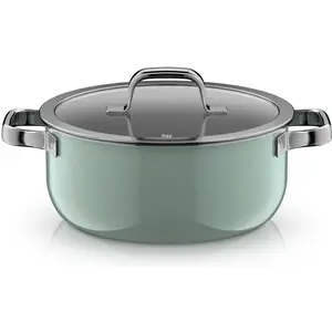 WMF Fusiontec Mineral Pro, Bratentopf mit Deckel, 24 cm, Eucalyptus Ha...