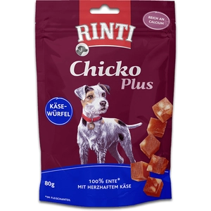 RINTI Chicko Plus Dés de fromage & canard pour chien - 80 g pas cher