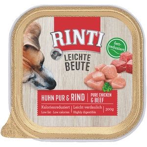 9x300g RINTI Plaisir léger poulet, boeuf nourriture humide pour chien pas cher
