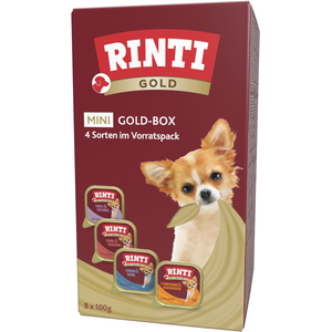Comparateur de prix : RINTI Gold Mini 6 x 100 g pour chien - lot mixte : 4 variétés (8 x 100 g)