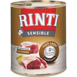 Comparateur de prix : RINTI Sensible 6 x 800 g pour chien - agneau, pommes de terre