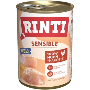 Comparateur de prix : RINTI Sensible 6 x 400 g pour chien - poulet, carottes