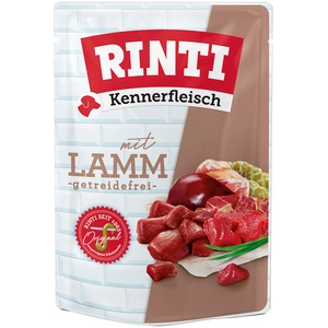 10x400g Sachets RINTI agneau nourriture humide pour chien pas cher